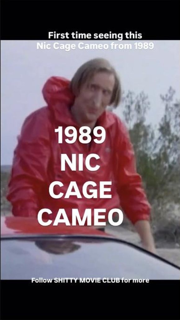 1989 Nic Cage cameo, Never On Tuesday